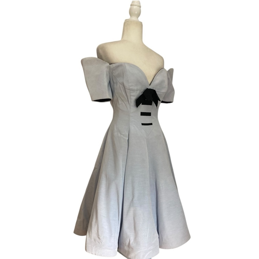 Pilar Rossi for Saks Fifth Avenue Vintage Off-Shoulder Fit & Flare Dress - Picture 4 of 9